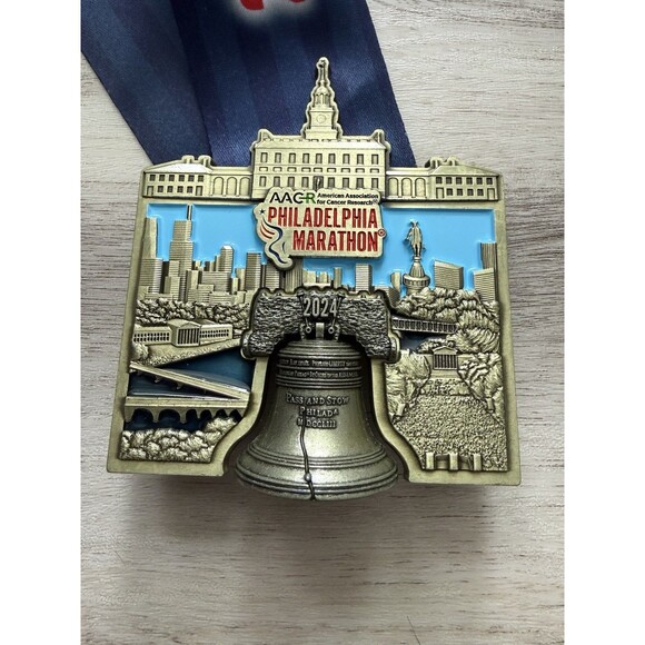 2024 Philadelphia Marathon Finisher Medal AACR Liberty Bell Runner Medal 26.2